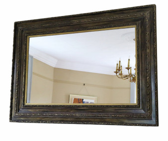 Antique 19th Century Gilt & Oak Finished Overmantle Wall Mirror – Fine Quality