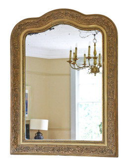 Antique 19th Century Gilt Overmantle Wall Mirror – Fine Quality