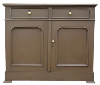 Quality Antique Chocolate Painted Cupboard Sideboard 19th Century (8961)