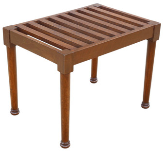 Antique C1920 Mahogany Luggage Stand - Quality Rack (8986)