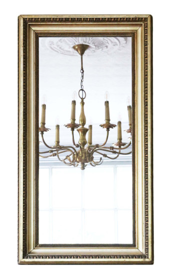 Antique large fine quality gilt wall overmantle mirror 19th Century