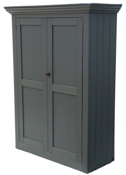Antique quality painted housekeeper's larder cupboard 19th Century