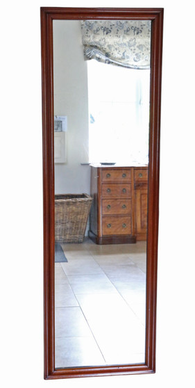 Large 19th Century Antique Mahogany Full-Height Floor or Wall Mirror – Statement Frame (8713)