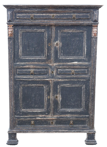 Antique Painted Kitchen/Housekeeper’s Larder Cupboard – 19th Century Country House Storage Furniture (8740) Antique Painted Kitchen/Housekeeper’s Larder Cupboard – 19th Century Country House Storage Furniture (8740)