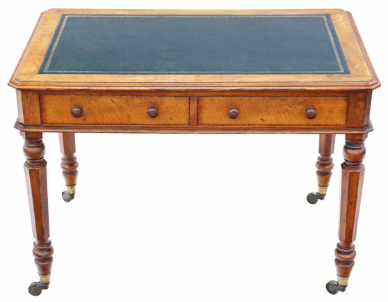 Antique 19th Century Oak Writing Desk / Table – Fine Quality Furniture
