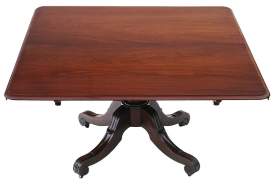 Antique 19th Century Large Fine Quality Cuban Mahogany Dining Table by James Mein