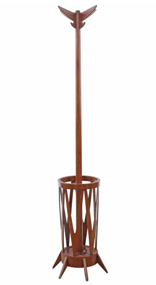 Vintage 1956 Swann Hat, Coat, and Stick / Umbrella Stand – Retro Design