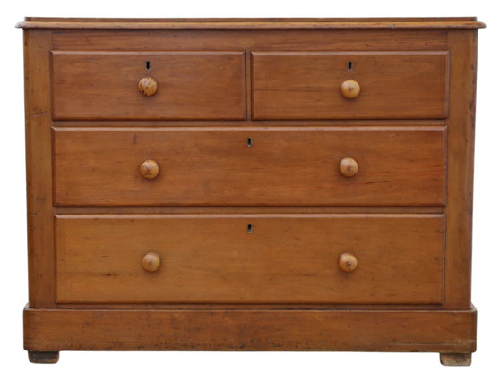 Antique Victorian 19th Century Pine Chest of Drawers – Quality