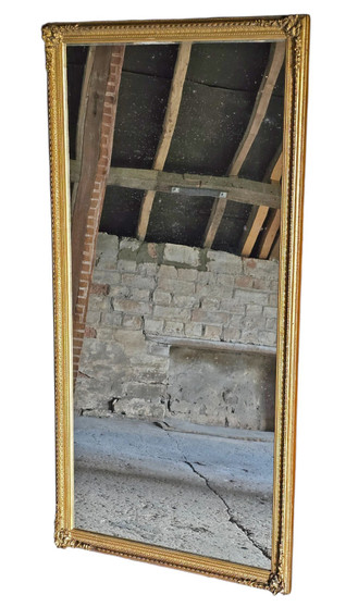 Antique c.1910 Gilt Full-Length Floor/ Wall Dressing Mirror – Fine Quality (8959)