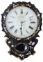 Antique rare Victorian mother of pearl inlaid single fusee wall clock