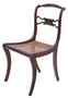 Antique fine quality set of 8 Regency faux rosewood dining chairs 19th Century