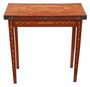 Antique Victorian fine quality mahogany marquetry folding card console table 19th Century