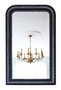 Antique large fine quality ebonised / silver gilt wall mirror or overmantle late 19th Century