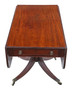 Antique fine quality Regency C1825 mahogany pedestal Pembroke sofa dining table 19th Century