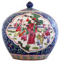 Antique large fine quality Oriental Chinese 19th Century TongZhi Ginger Temple Jar Famille Rose