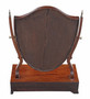 Antique quality 19th Century mahogany shield dressing table swing mirror