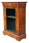 Antique C1880 quality inlaid burr walnut pier display cabinet C1880