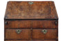 Antique Georgian early 18th Century cross banded walnut bureau desk writing table