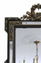 Antique large 19th Century quality French ebonised and gilt overmantle wall mirror