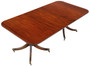 Antique very large fine quality ~8'9" mahogany extending dining table double pedestal late 19th Century