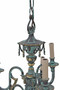 Antique large heavy Gothic 9 lamp brass bronze chandelier FREE DELIVERY