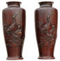 Antique very fine quality Japanese Meiji period bronze vase C1900