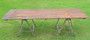 Vintage trestle refectory kitchen garden dining table mid 20th Century