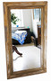 Antique very large 19th Century distressed overmantle wall mirror