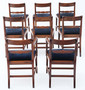 Antique fine quality set of 8 (6 plus 2) Regency mahogany dining chairs C1830