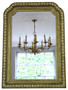 Antique shaped 19th Century large quality gilt overmantle or wall mirror