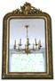 Antique 19th Century large quality gilt overmantle or wall mirror Crest