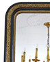 Antique large 19th Century quality ebonised and gilt overmantle wall mirror 19th Century