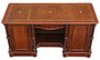 Antique fine quality large 19th Century mahogany twin pedestal desk, dressing or writing table