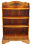 Antique vintage late 20th Century large mahogany waterfall bookcase