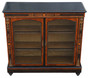 Antique C1880 large quality inlaid amboyna and burr walnut pier display cabinet Asthetic 1880