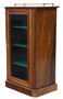 Antique C1880 quality inlaid walnut music pier display cabinet