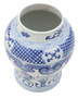 Antique Chinese Oriental blue & white ceramic ginger jar with lid