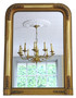 Antique large gilt overmantle wall mirror C1900