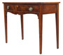Antique Fine Quality 19th Century Bow Front Inlaid Mahogany Desk - Writing Side Dressing Table