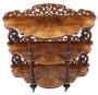 19th Century Burr Walnut Demi-Lune Console Table - Fine Quality Antique display serving whatnot