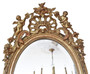 Antique Large 19th Century Oval Gilt Overmantel Wall Mirror – High Quality (8733)
