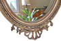 Antique Large 19th Century Oval Gilt Overmantel Wall Mirror – High Quality (8733)