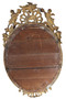 Antique Large 19th Century Oval Gilt Overmantel Wall Mirror – High Quality (8733)
