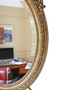 Antique Large 19th Century Oval Gilt Overmantel Wall Mirror – High Quality (8733)