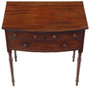 Fine Quality Antique 19th Century Georgian Bow-Front Mahogany Writing Table – Desk, Bed Side or Dressing Table (8739)