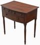Fine Quality Antique 19th Century Georgian Bow-Front Mahogany Writing Table – Desk, Bed Side or Dressing Table (8739)