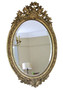 Antique 19th Century Large Oval Giltwood Wall / Overmantel Mirror – Decorative Gold Statement Frame (8748)