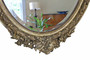 Antique 19th Century Large Oval Giltwood Wall / Overmantel Mirror – Decorative Gold Statement Frame (8748)