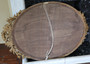 Antique 19th Century Large Oval Giltwood Wall / Overmantel Mirror – Decorative Gold Statement Frame (8748)