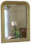 Antique 19th Century Gilt Overmantel Wall Mirror – Ornate Vintage Gold Frame (8704)